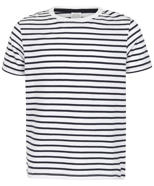 White/Oxford Navy - Kids striped T