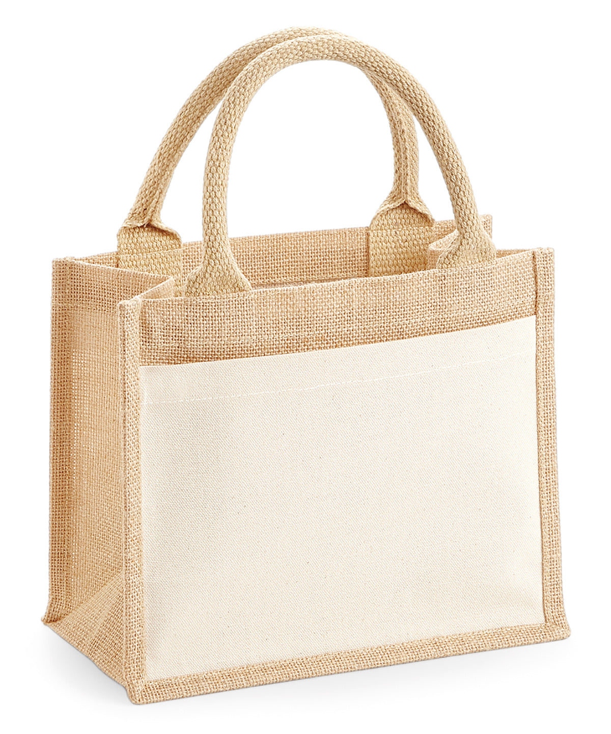 Natural - Cotton pocket jute gift bag