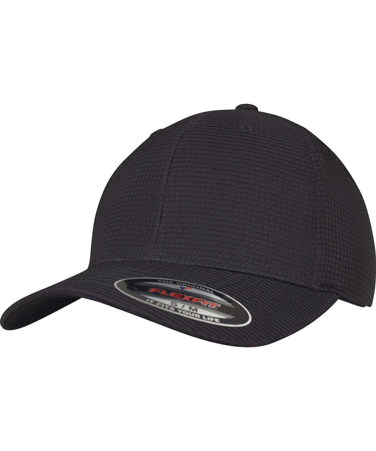 Black - Flexfit hydro-grid stretch cap (6587)