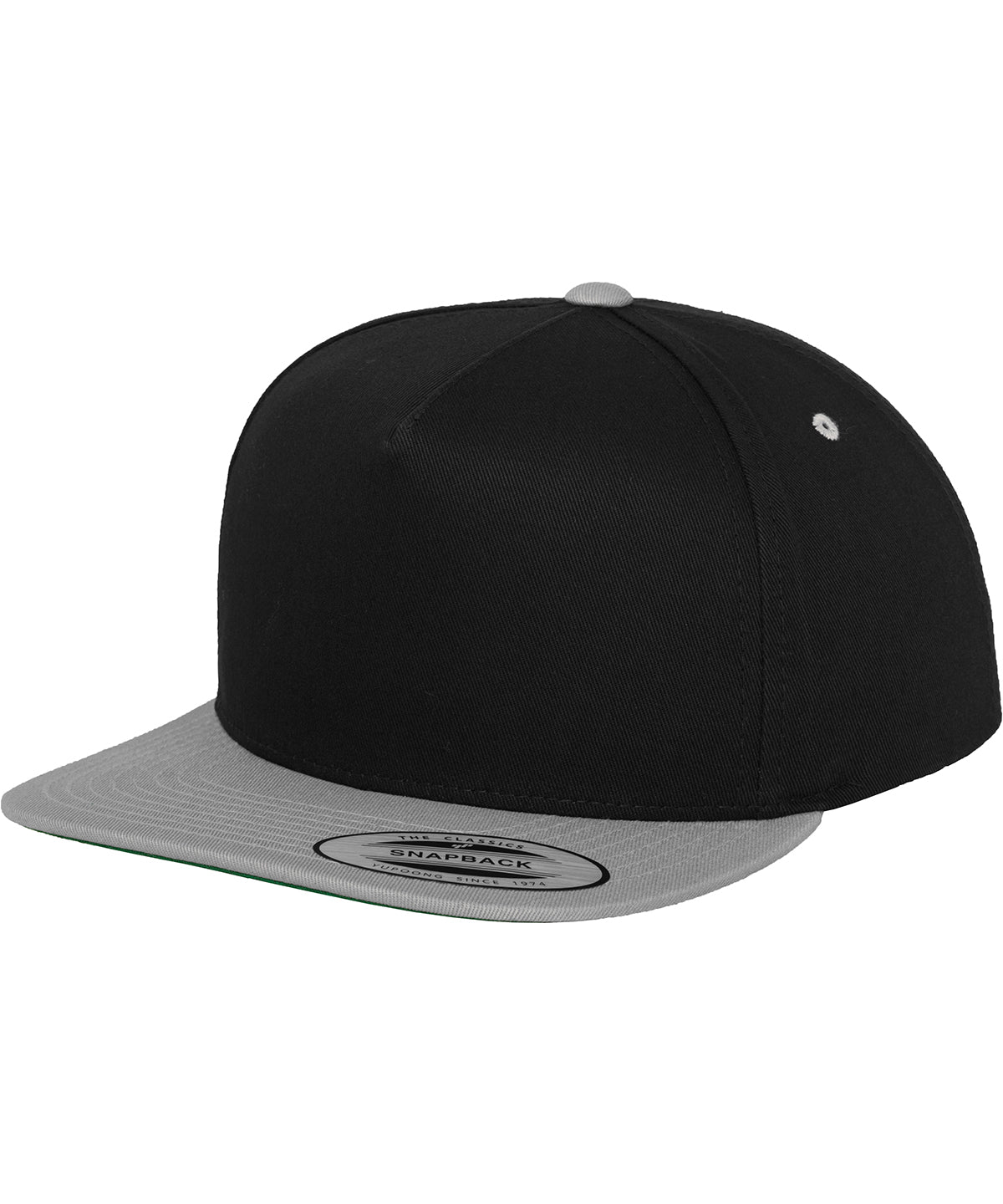 Black/Silver - Classic 5-panel snapback (6007T)