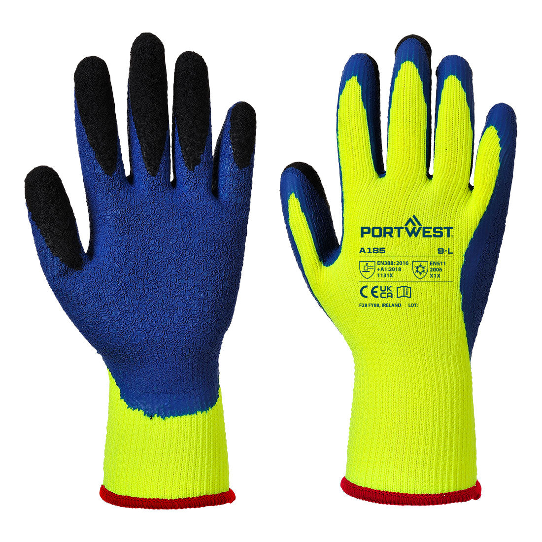 Cold 7 Latex Crinkle Finger Dipped Glove (Pack Of 12 Pairs)
