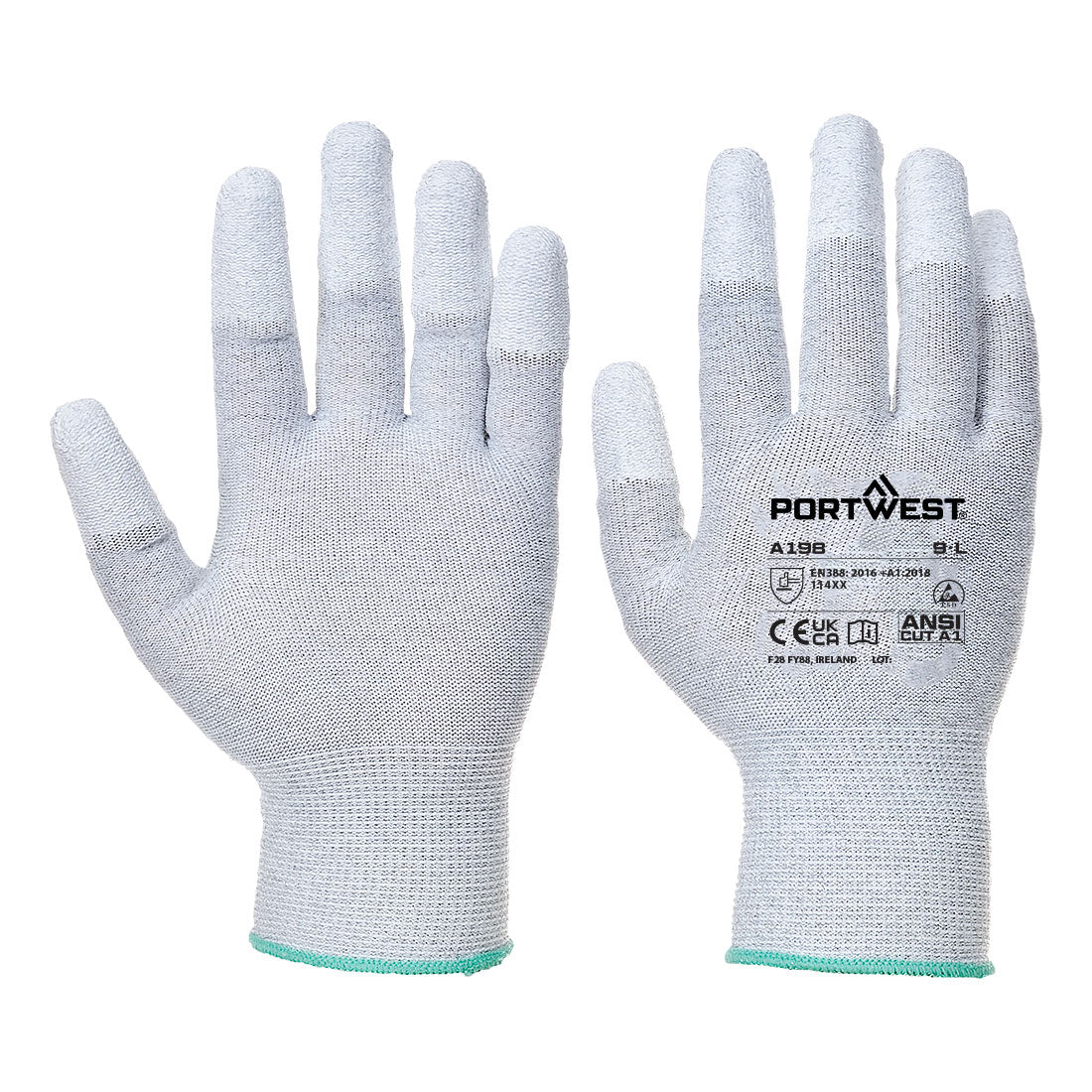 ESD 13 PU Fingertip Glove (Pack Of 12 Pairs)