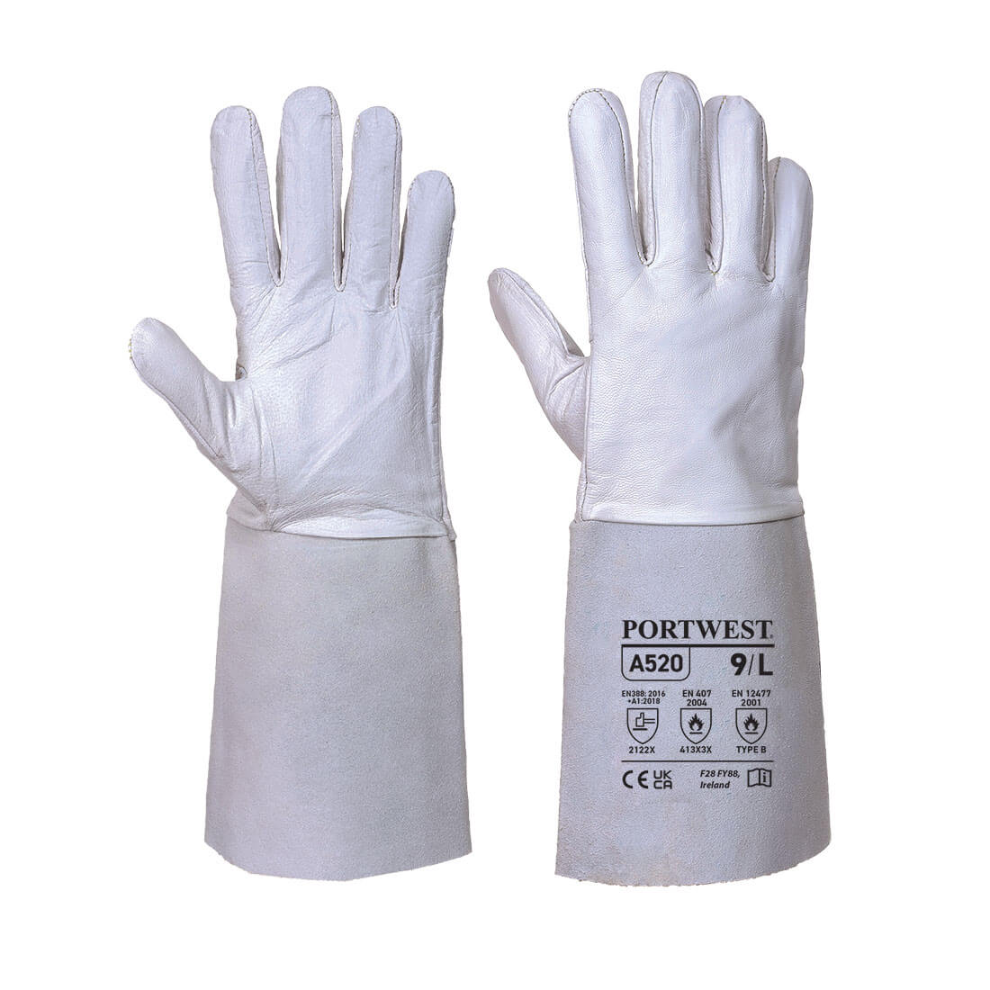 TIG Welders 85 Grain Leather Gauntlet (A520)