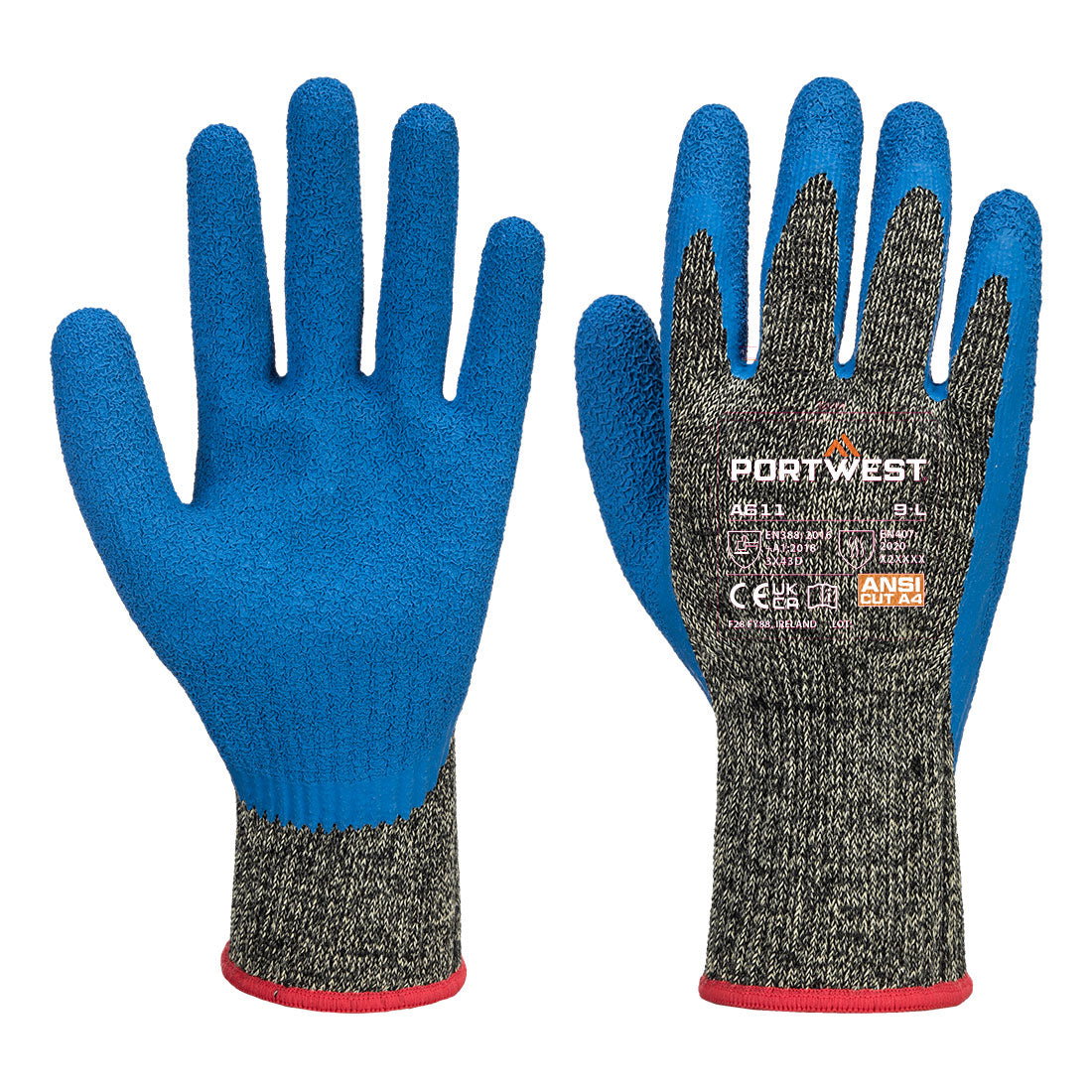 Cut D10 Latex Aramid Glove (A611)