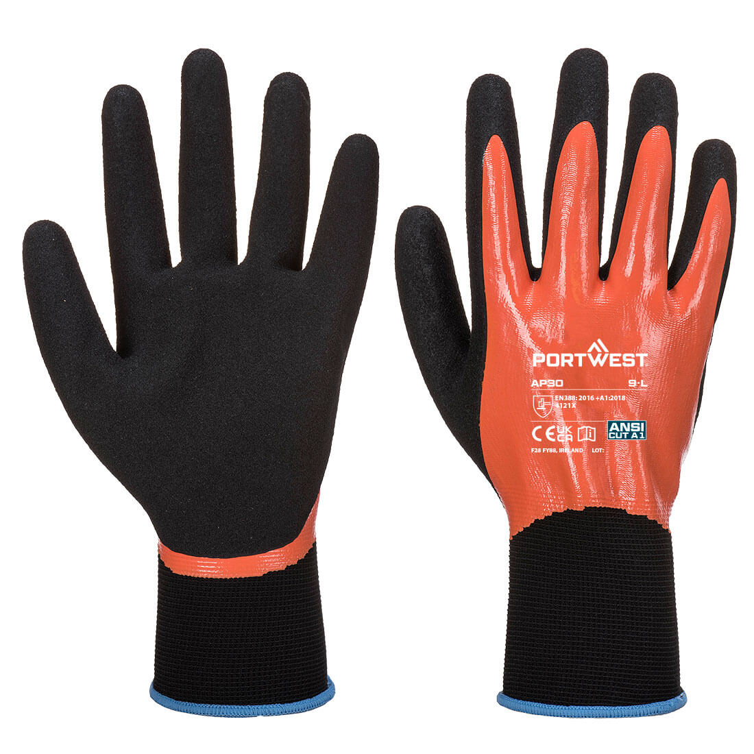 Grip 13 Nitrile Foam Aqua Glove (Pack Of 12 Pairs)
