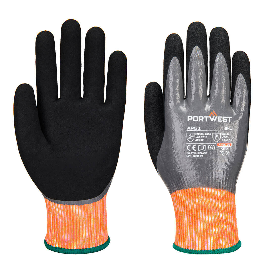 Cut F15 Nitrile Aqua Glove (AP51)