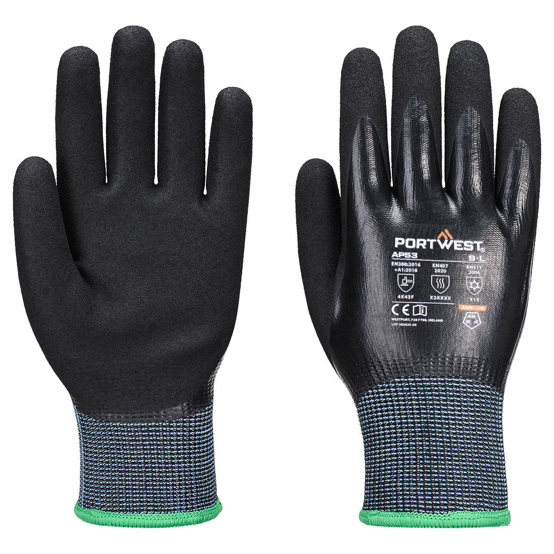 Cold F15 Nitrile Aqua Cut Glove (AP53)