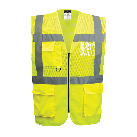 Madrid Hi-Vis Half Mesh Executive Vest (C496)