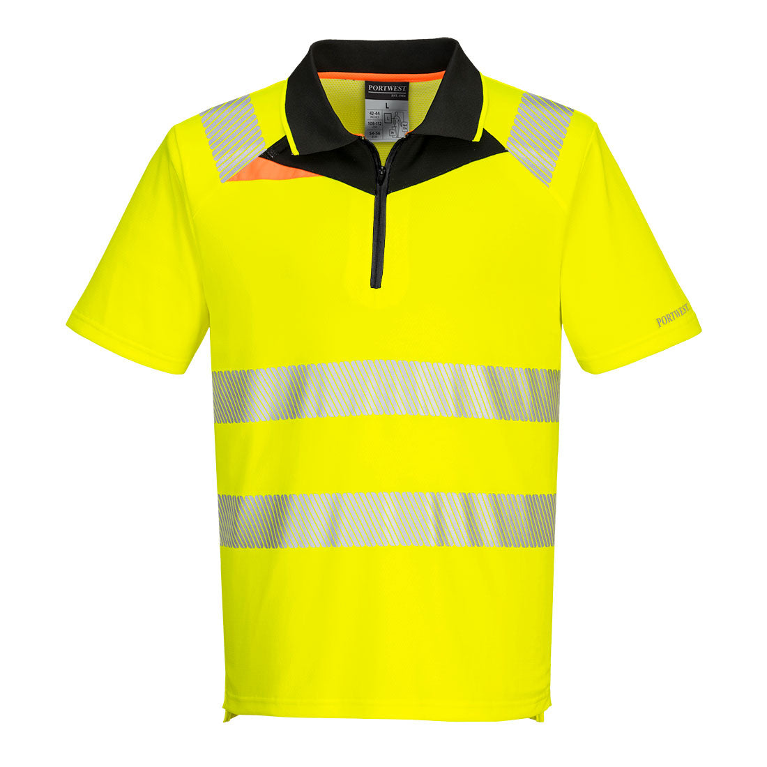 DX4 Hi-Vis Zip Polo Shirt S/S (DX412)