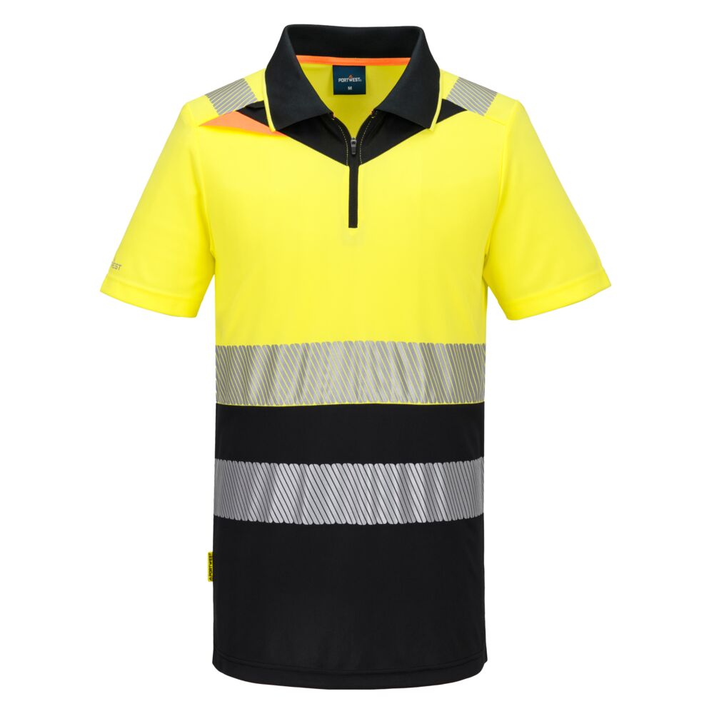 DX4 Hi-Vis Zip Class 1 Polo Shirt S/S (DX435)