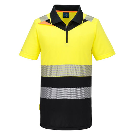 DX4 Hi-Vis Zip Class 1 Polo Shirt S/S (DX435)