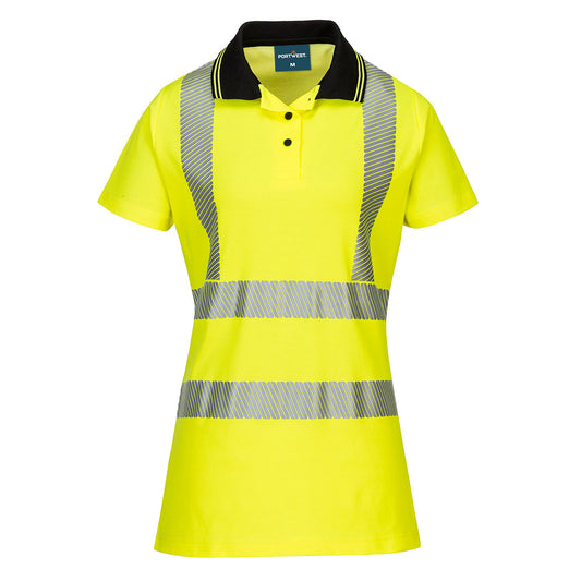 Hi-Vis Women's Cotton Comfort Pro Polo Shirt S/S (LW72)