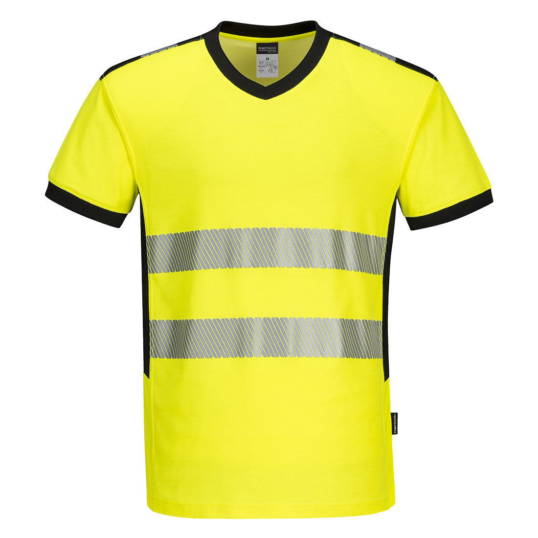 PW3 Hi-Vis V-Neck Mesh Insert T-Shirt S/S (PW310)