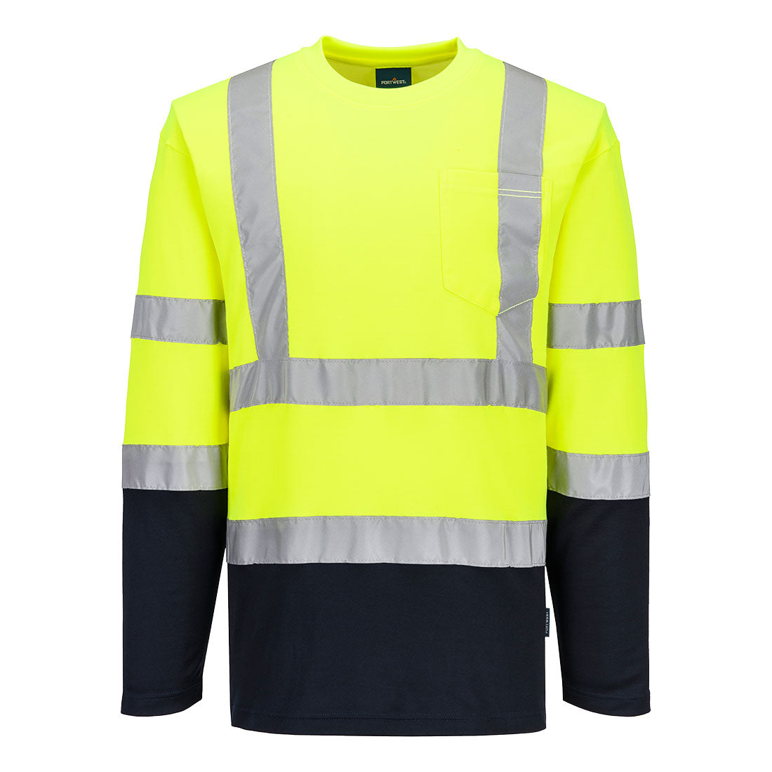 Hi-Vis Cotton Comfort Contrast T-Shirt L/S (S280)
