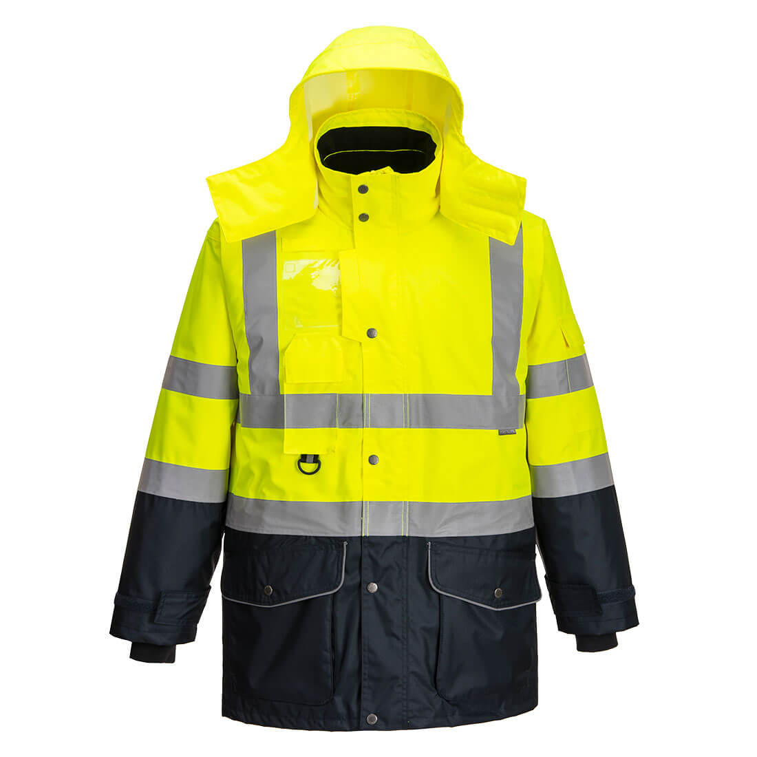 Hi-Vis Breathable 7-in-1 Contrast Traffic Jacket (S426)