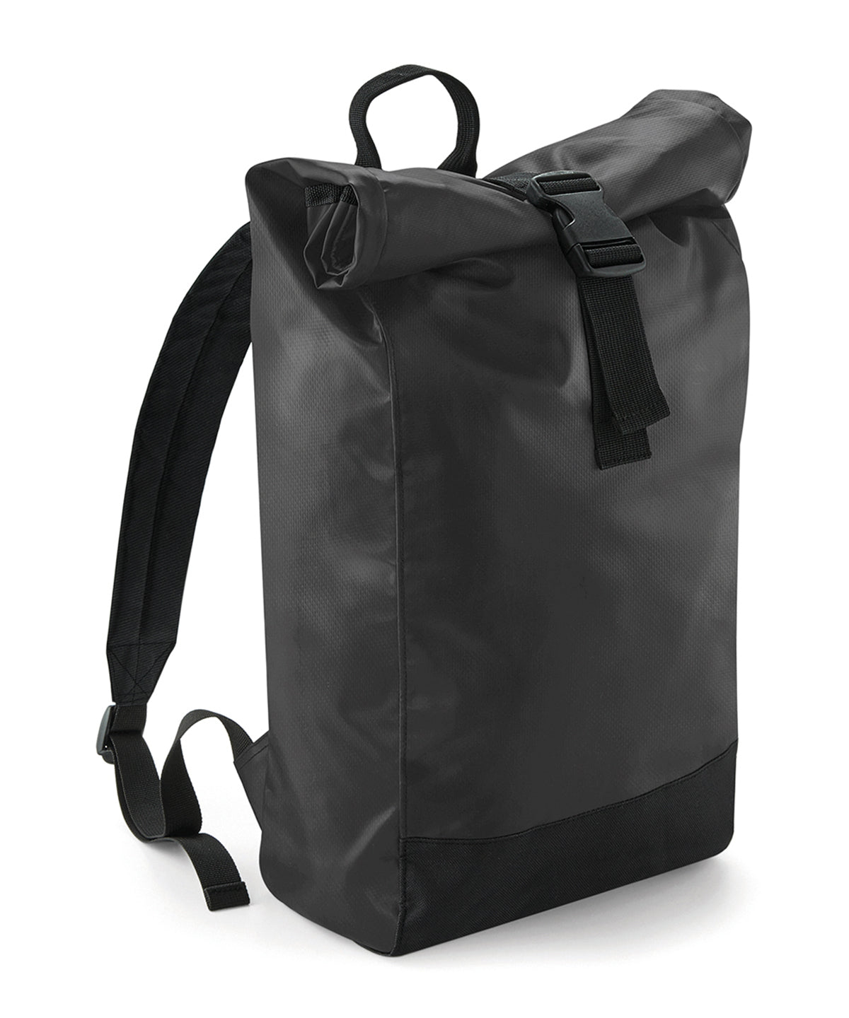 Black - Tarp roll-top backpack