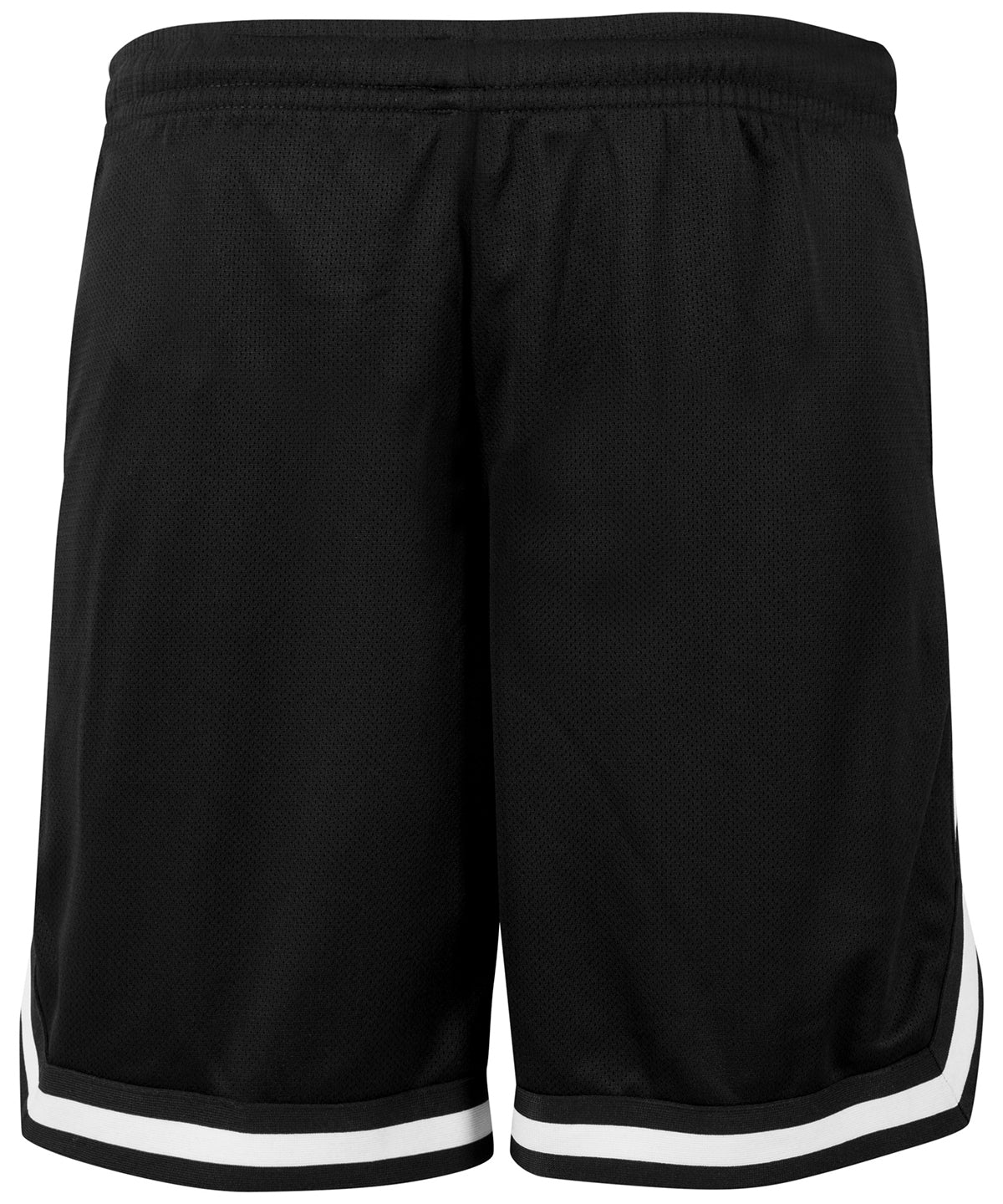 Black/Black/White - Two-tone mesh shorts
