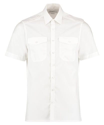 White - Pilot shirt short-sleeved (tailored fit)