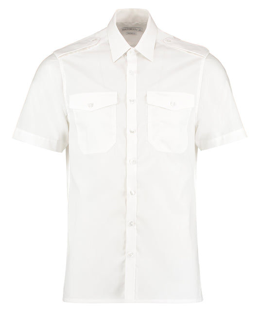 White - Pilot shirt short-sleeved (tailored fit)