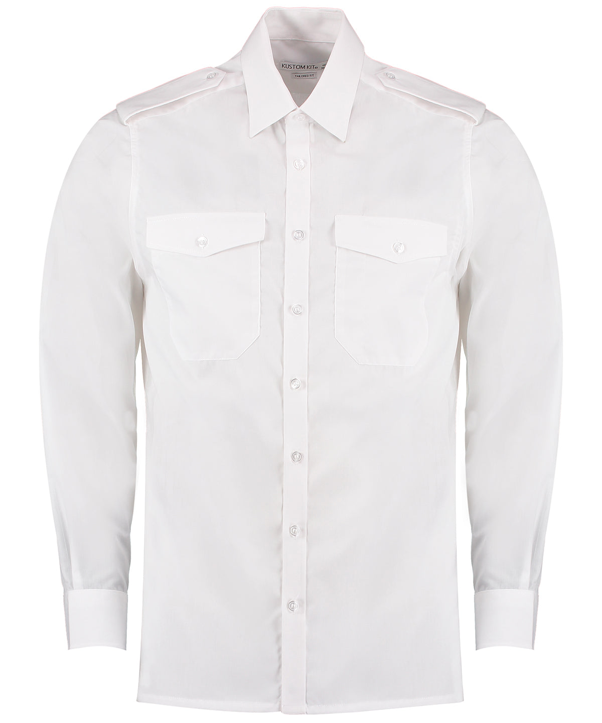 White - Pilot shirt long sleeved