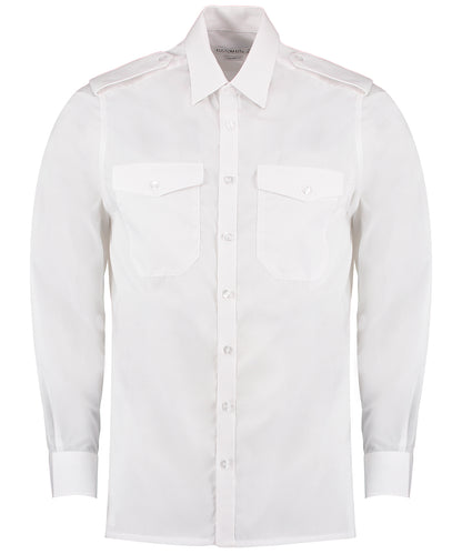 White - Pilot shirt long sleeved