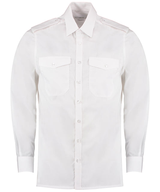 White - Pilot shirt long sleeved