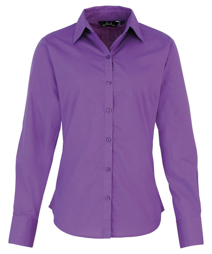 Women's poplin long sleeve blouse