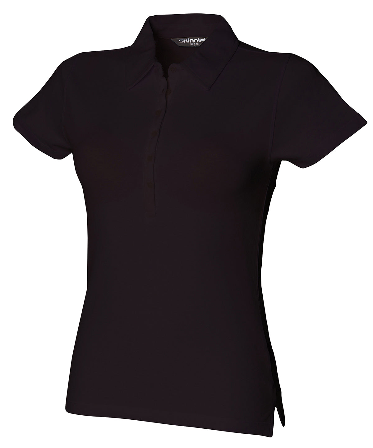 Black - Women's short sleeve stretch polo