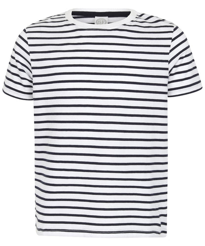 White/Oxford Navy - Kids striped T