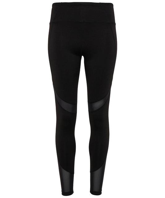 Black* - Women's TriDri® mesh tech panel leggings full-length