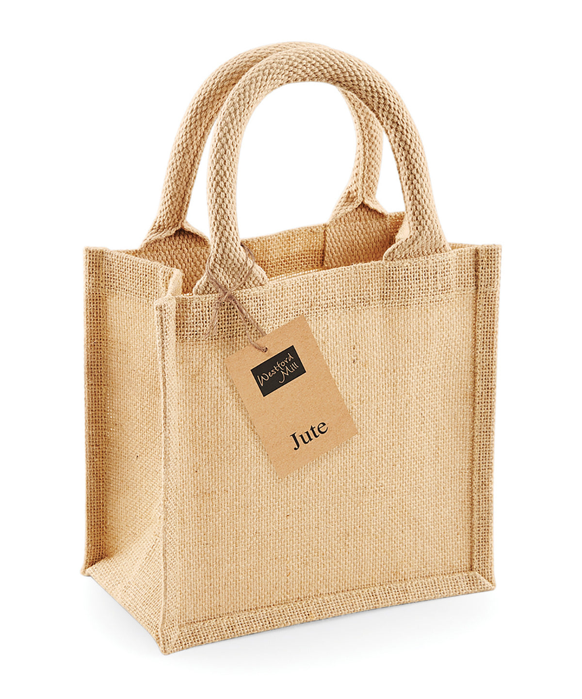 Natural - Jute petite gift bag