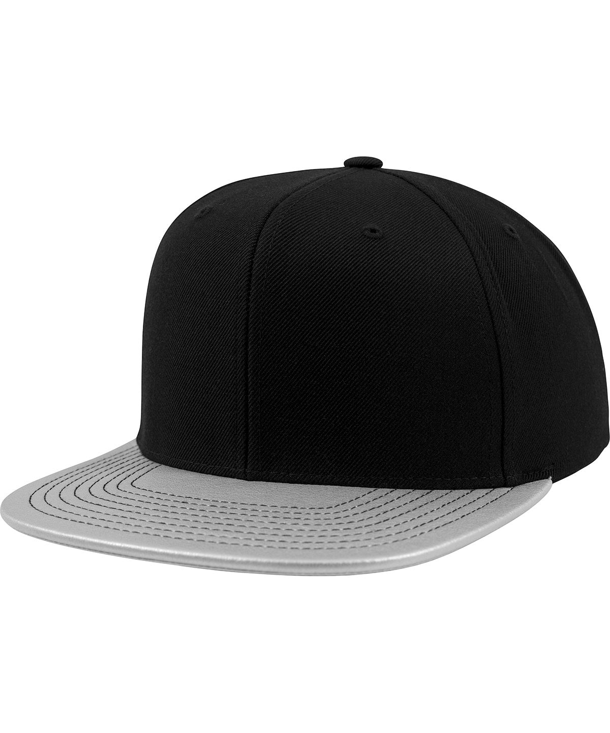 Silver - Metallic visor snapback (6089PU)