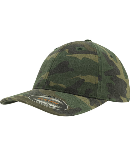 Green Camo - Flexfit garment washed camo (6977CA)