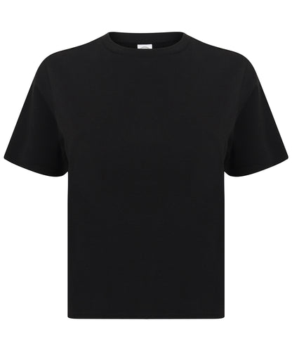 Black - Women's cropped boxy T