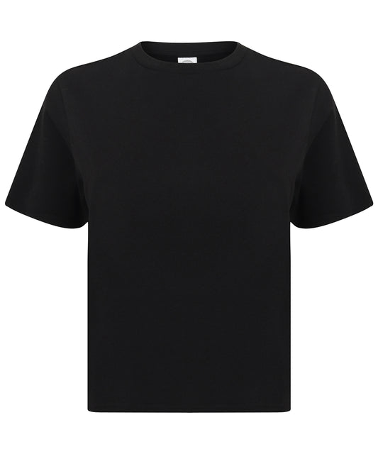 Black - Women's cropped boxy T
