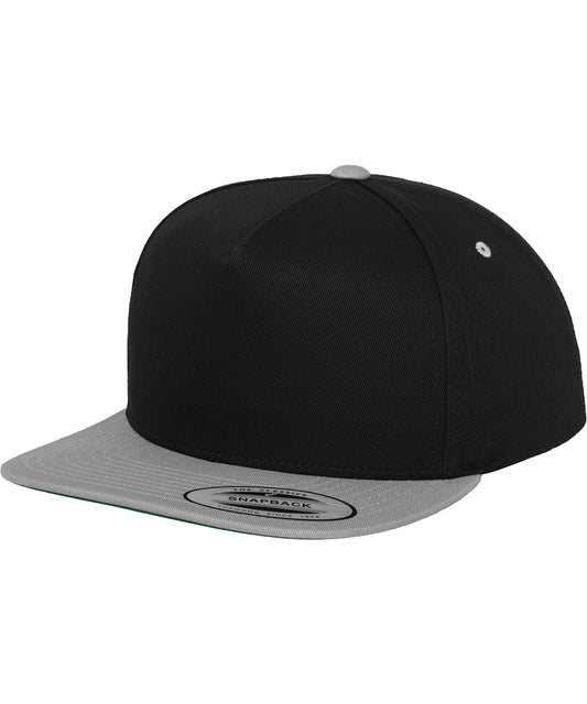 Black/Silver - Classic 5-panel snapback (6007T)