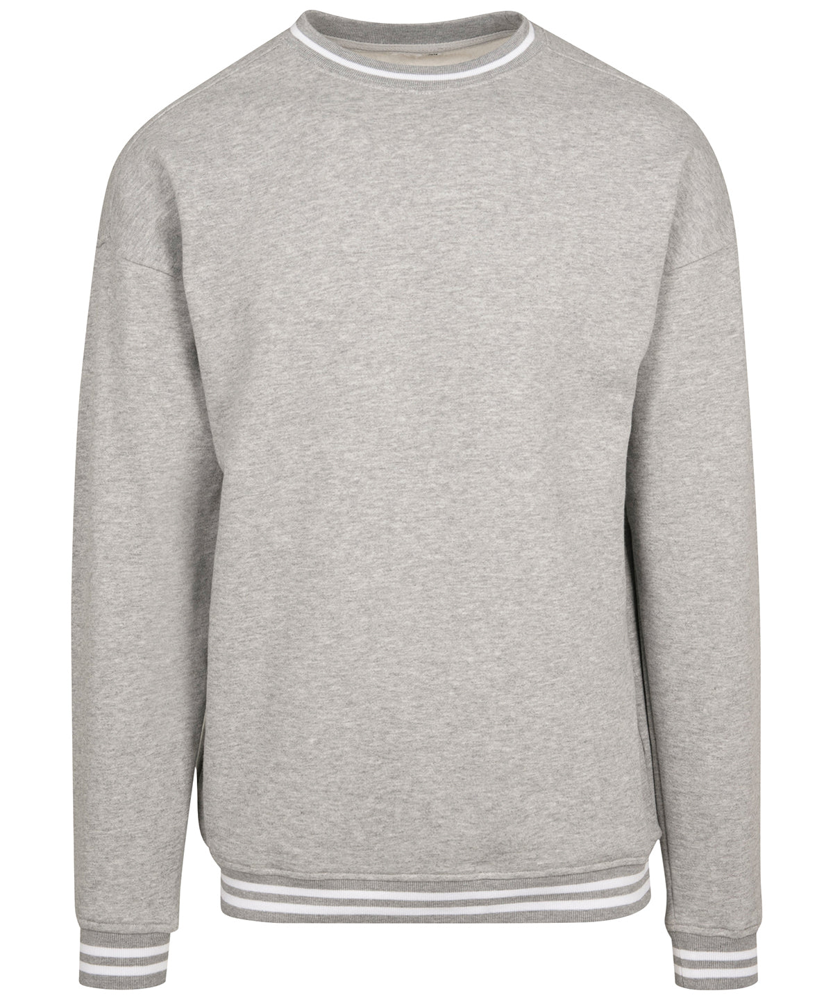 Heather Grey/White - College sweat crew