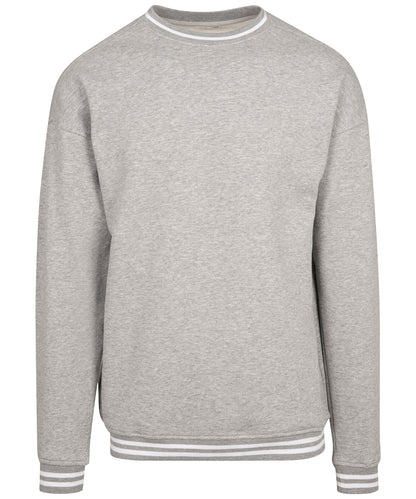Heather Grey/White - College sweat crew