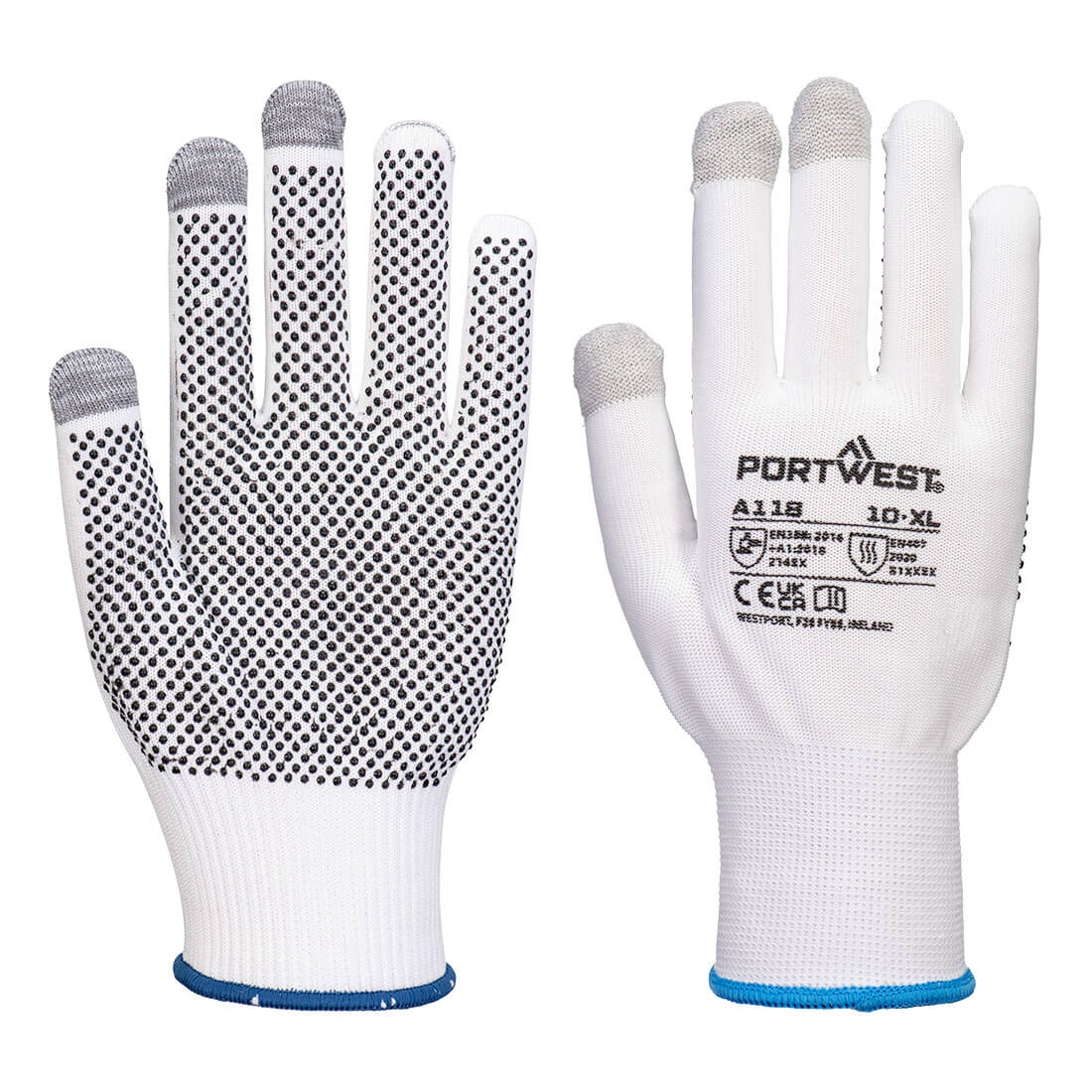 Grip 13 PVC Dotted Touchscreen Glove (Pack Of 12 Pairs)