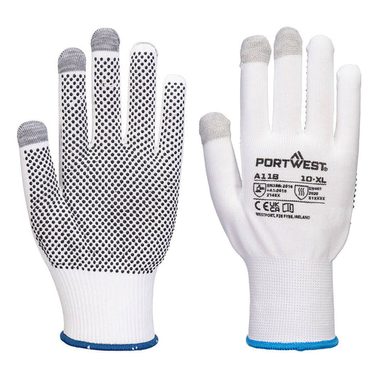 Grip 13 PVC Dotted Touchscreen Glove (Pack Of 12 Pairs)