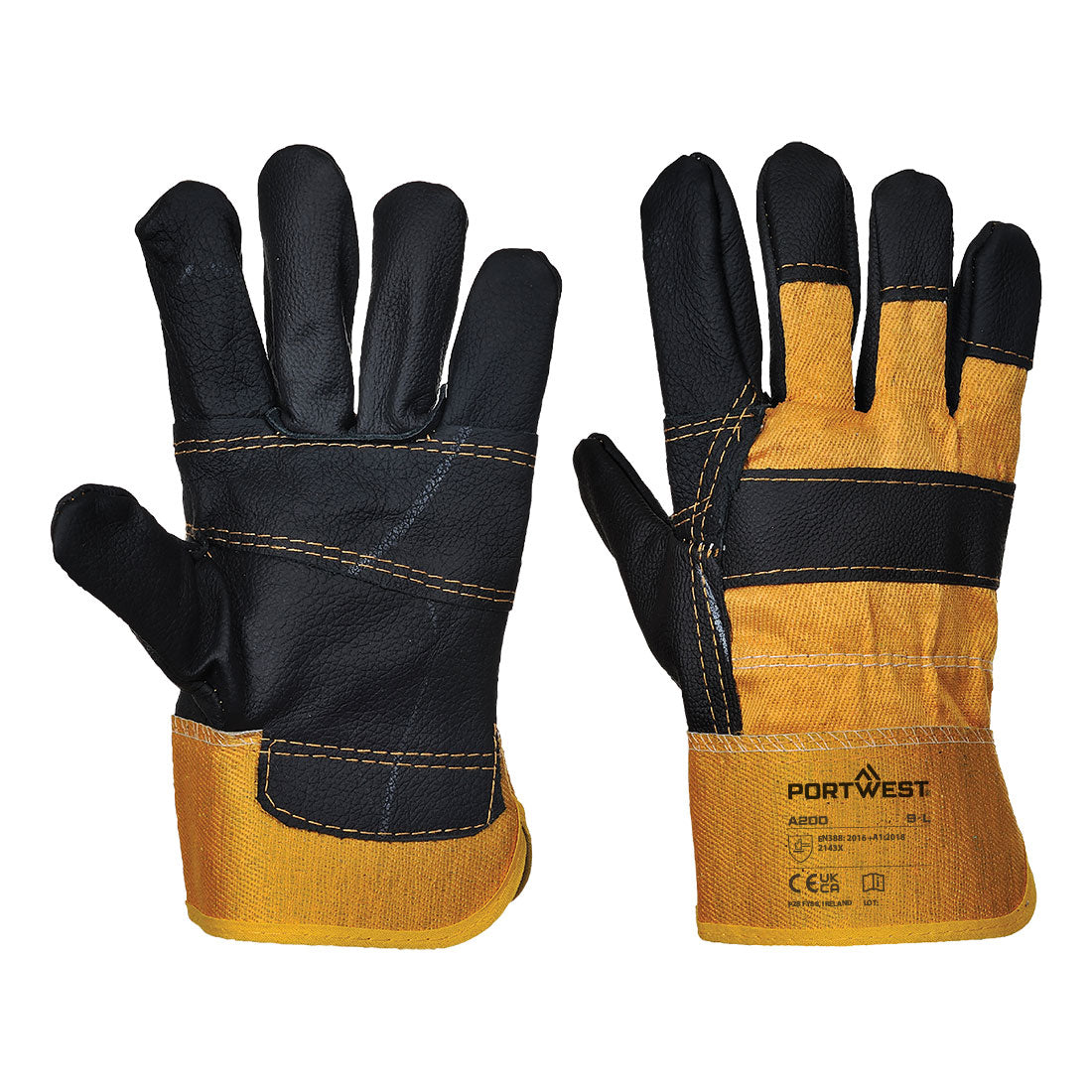 Leather Rigger 270 Cow Grain Palm Bar Glove (Pack Of 12 Pairs)