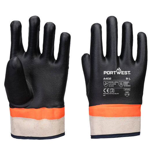 Grip PVC Sandy Double Dipped Glove (A402)