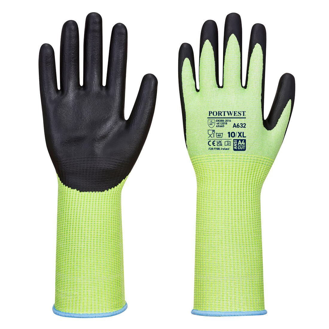 Cut D13 Nitrile Green Long Cuff Glove (A632)