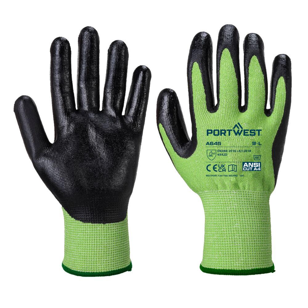 Cut D13 Nitrile Green Glove (A645)