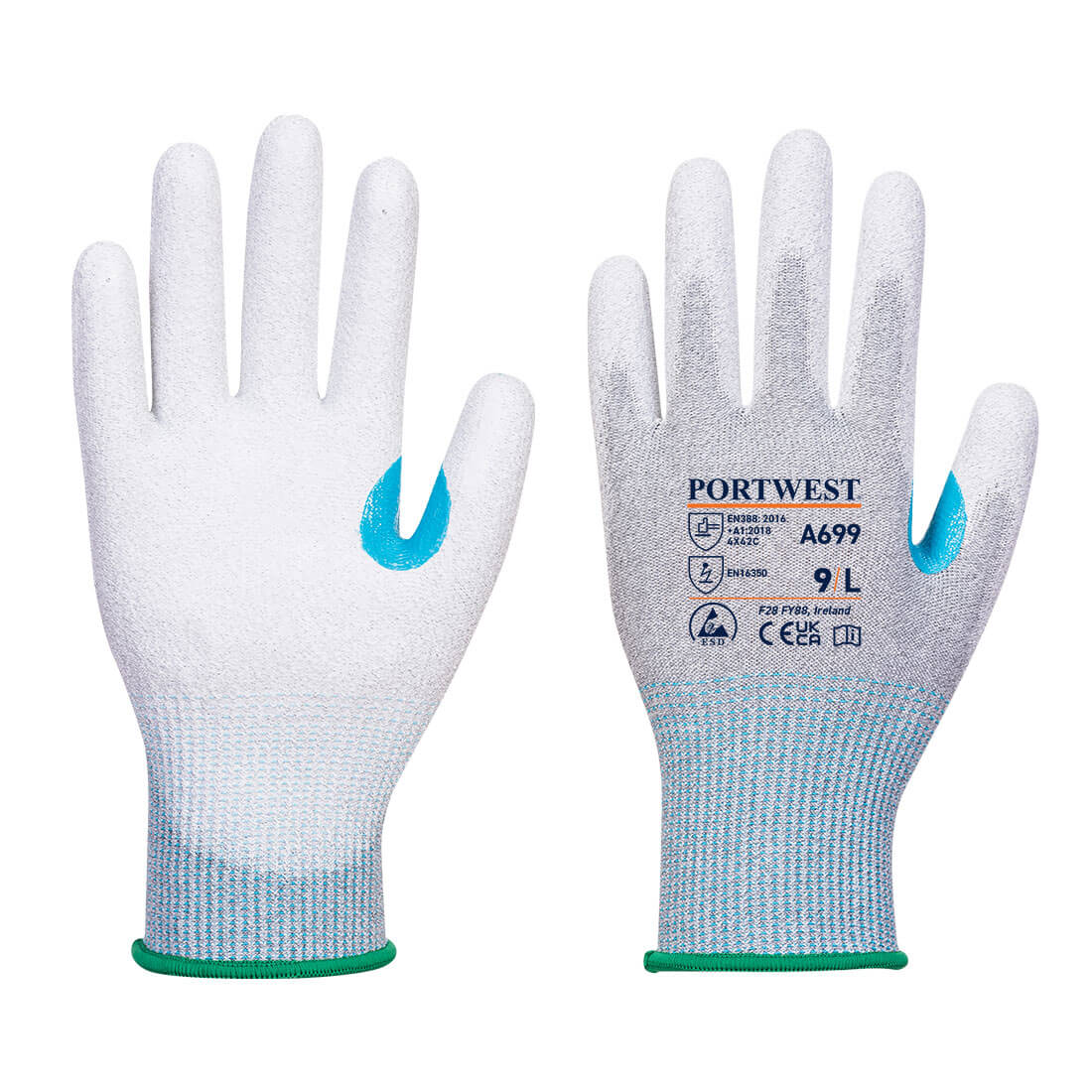 MR13 ESD PU Palm Glove (Pk12) (A699)