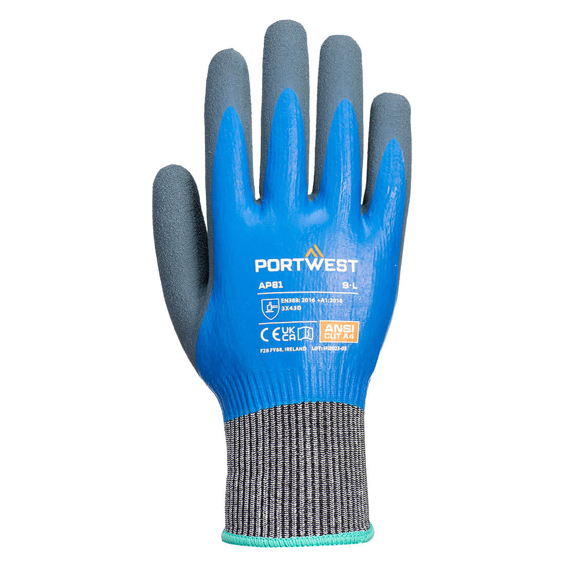 Cut D13 Latex Aqua Glove (AP81)