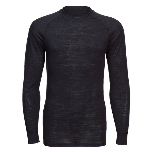 Merino Wool Crewneck Baselayer Top (B183)