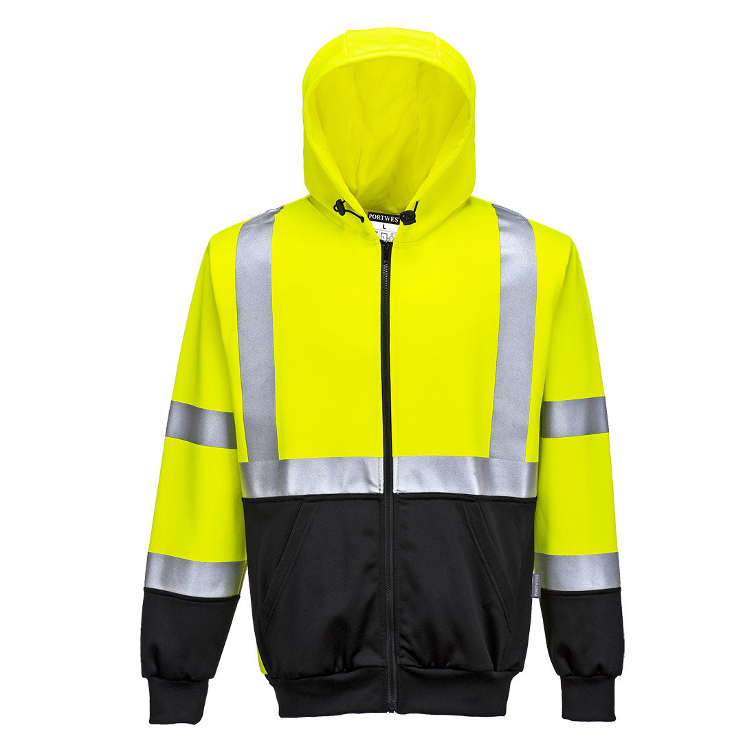 Hi-Vis Contrast Zipped Hoodie (B315)