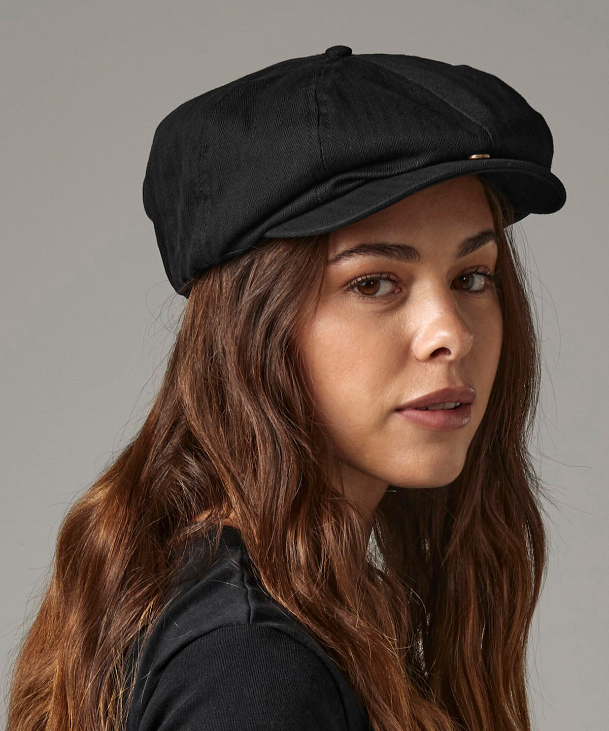 Black - Newsboy cap
