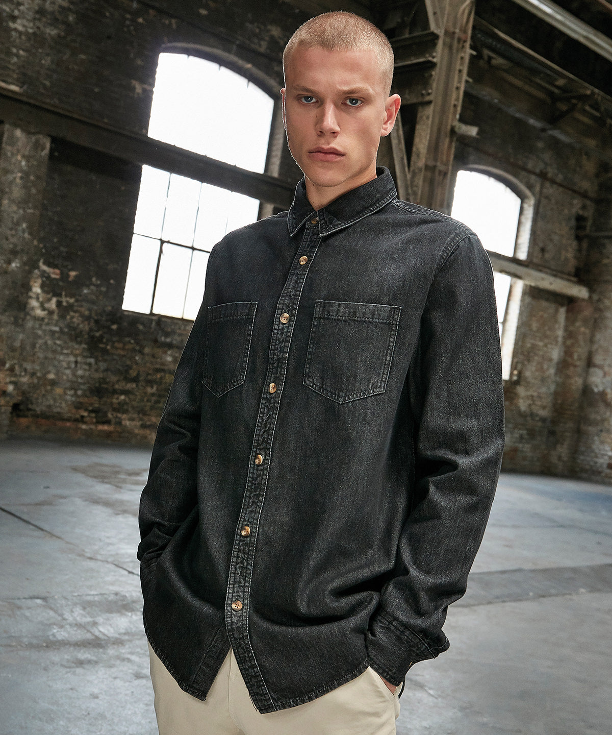 Black Washed - Denim shirt